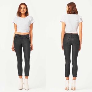 DL1961 | Florence Coated Black Ankle Crop Jeans 26